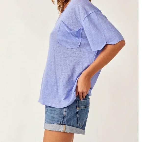 Free People sea glass tissue tee - Picture 3 of 9